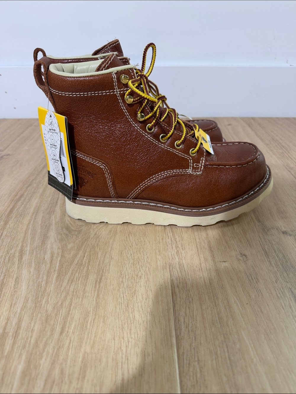 Herman Survivors Men's Oakridge 6" Steel Toe Work Boots, Sizes 7  Brown NWT